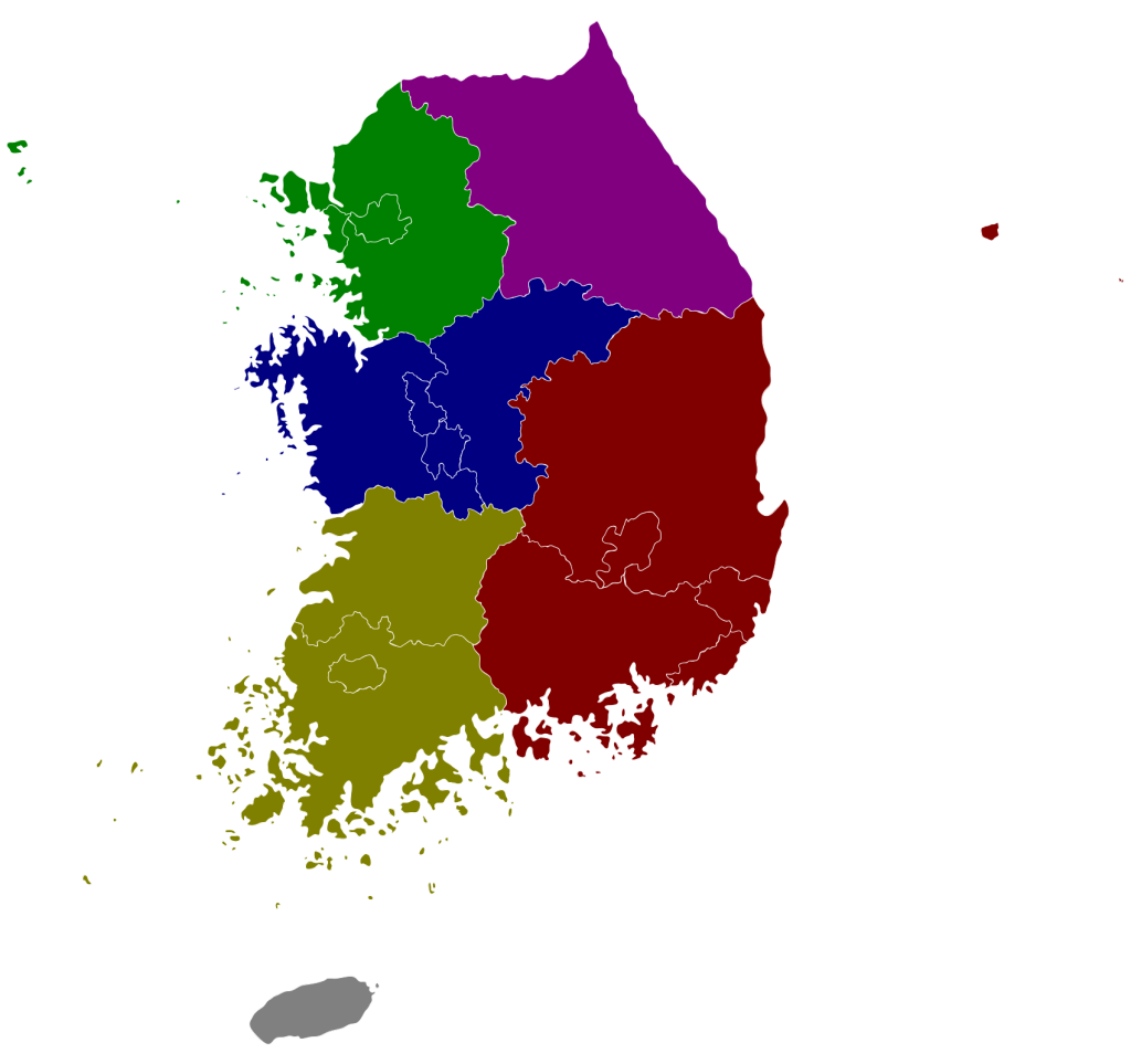 Map of South Korea