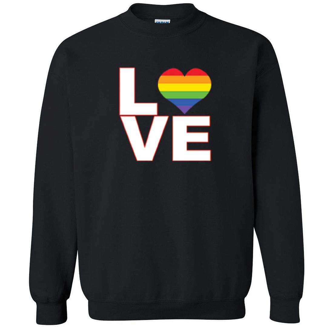 Love Rainbow Heart Unisex Crewneck Gay Flag Lgbt Love Wins Sweatshirt Ebay 4145