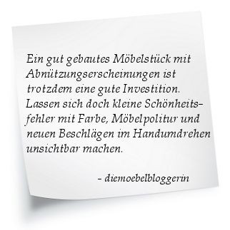 Möbel mit Schönheitsfehlern Abnützungserscheinungen aufmöbeln aufpeppen wieder wie neu machen