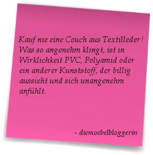kauf keine Couch aus Textilleder PVC Polyamid Kunststoff sieht billig aus fühlt sich unangenehm an