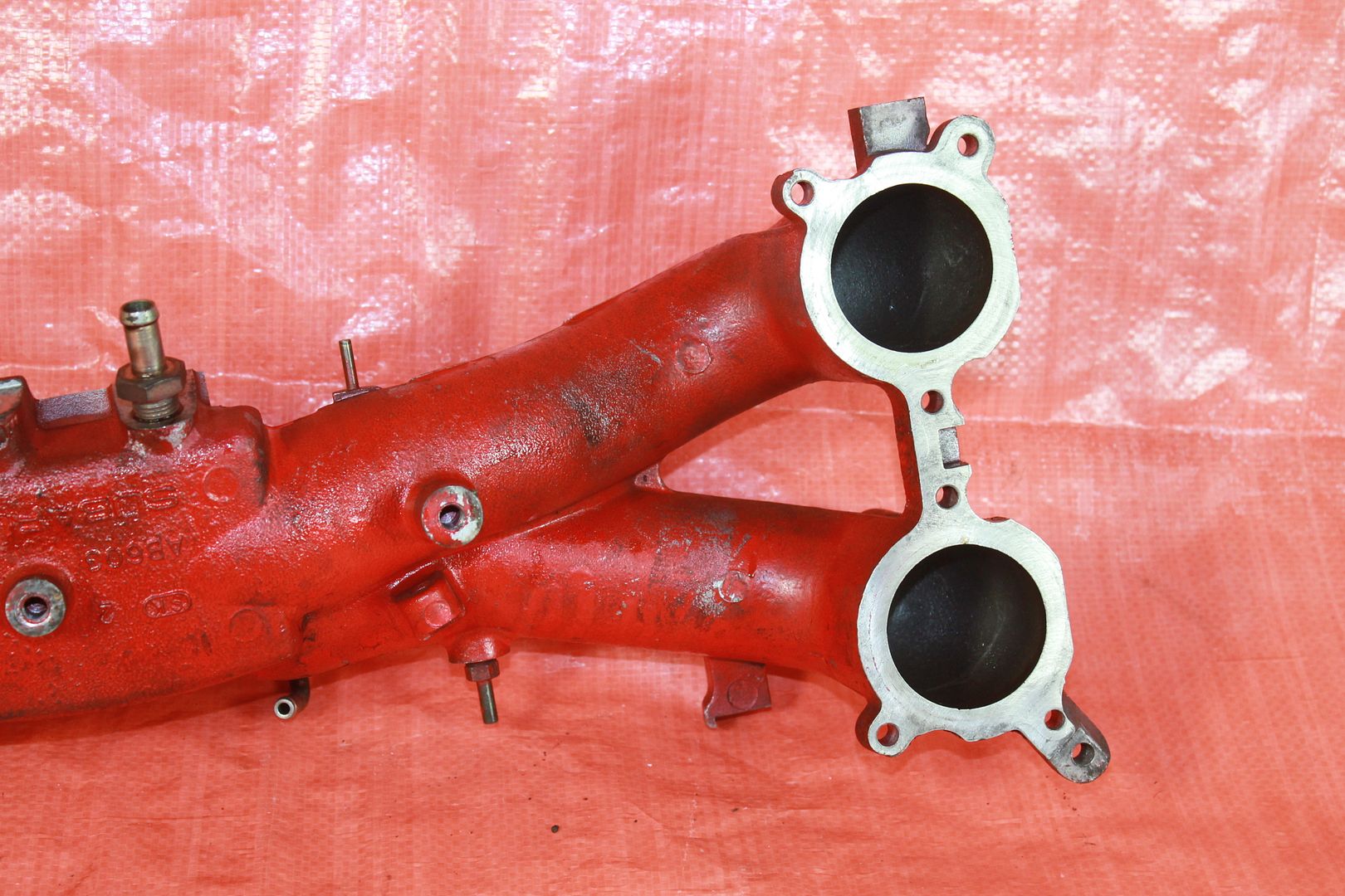 0406 SUBARU WRX STI RED PAINTED EJ257 INTAKE MANIFOLD ASSEMBLY TURBO OEM STOCK eBay