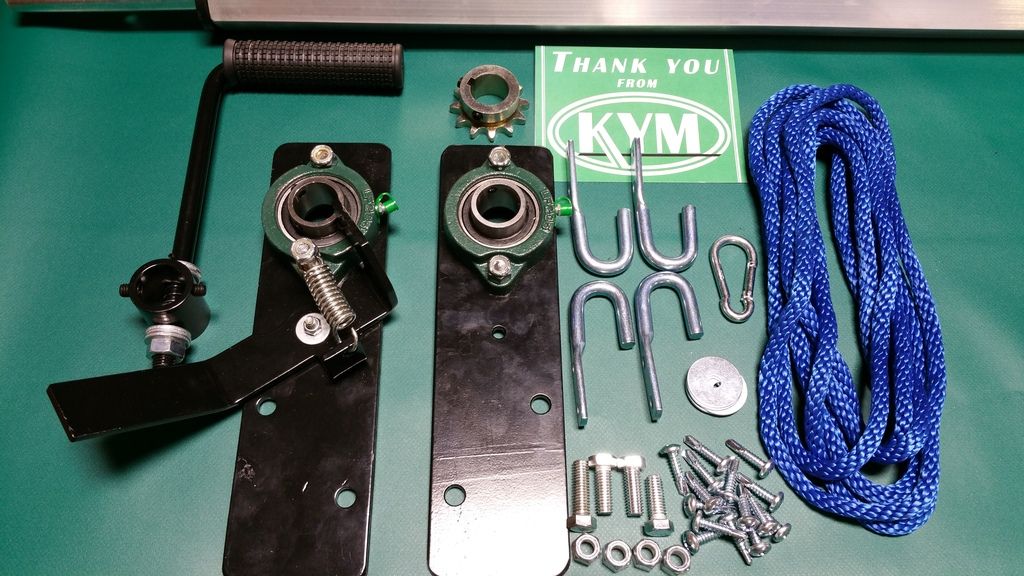 Cab Level Crank DTS Manual Tarp Roller Dump Truck Landscape Trailer System