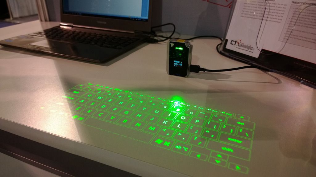 Brookstone Teclado Virtual Láser Android Ios Bluetooth Verde 750.