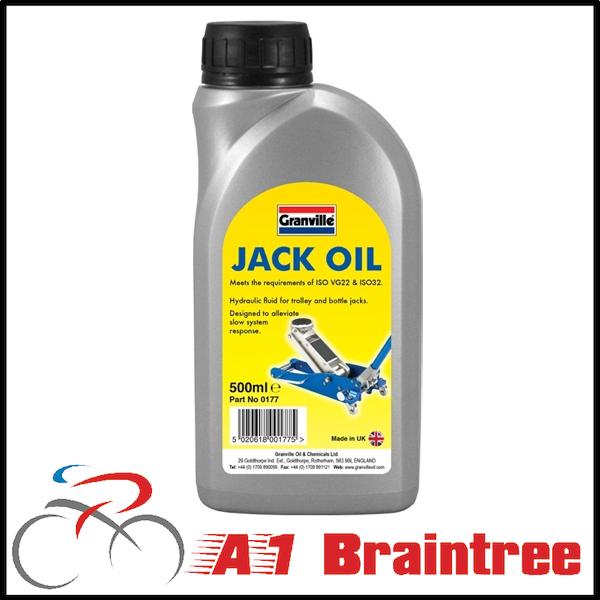 GRANVILLE JACK OIL 500ML HYDRAULIC FLUID TROLLEY BOTTLE TROLLY ISO32