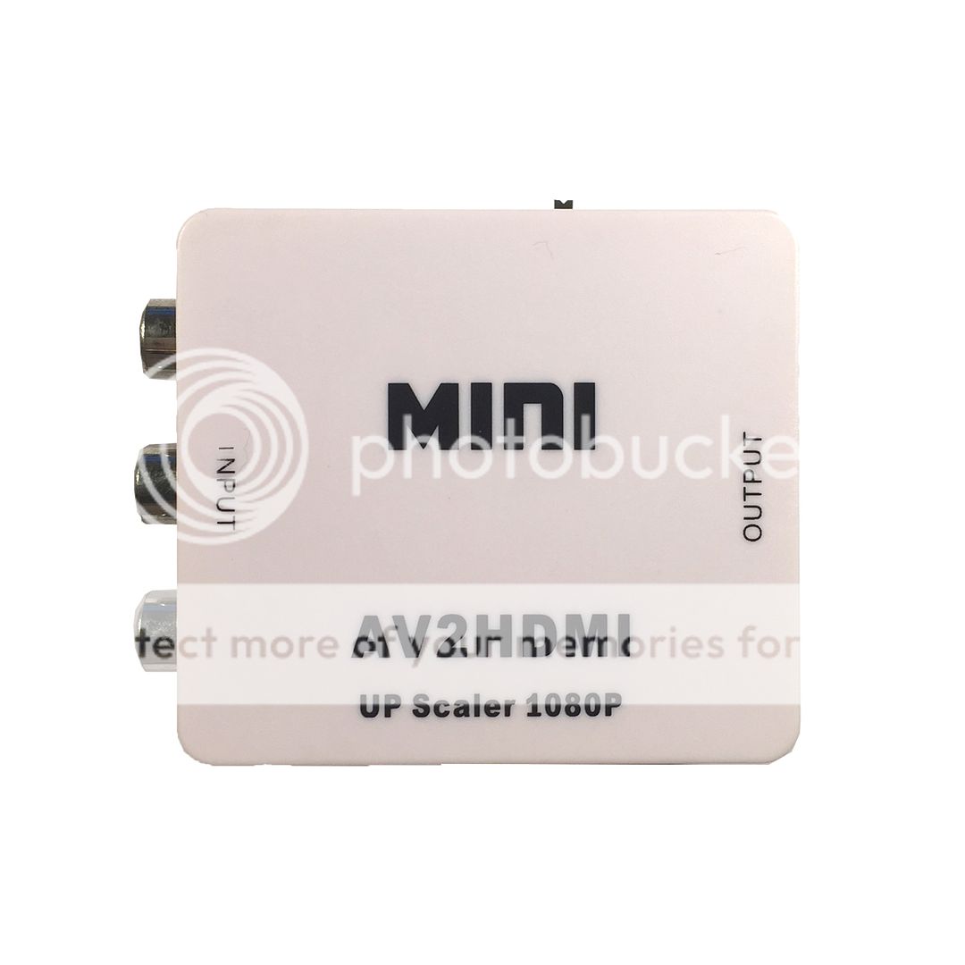 AV zu HDMI Videokonverter Cinch CVBS zu HDMI Konverter Adapter Mini AV2HD Neu